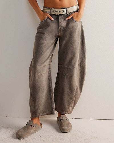 Damen-Jeans mit geradem Schnitt aus Denim