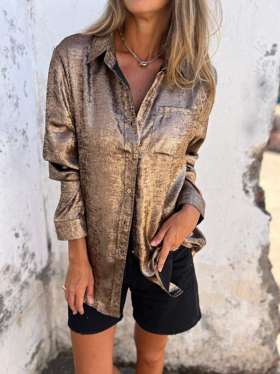 Metallische Bluse