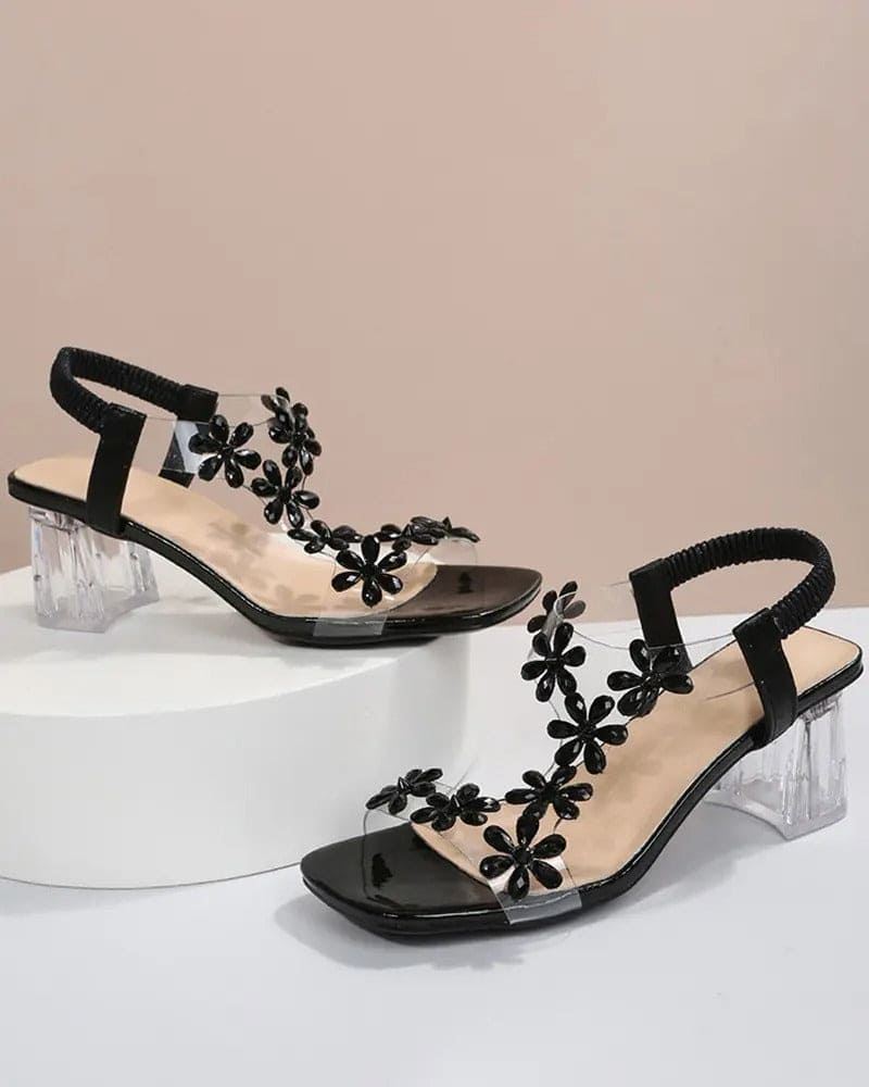 W&W Mode | Sandalen Mit Riemen Und Strass Hohe Absätze