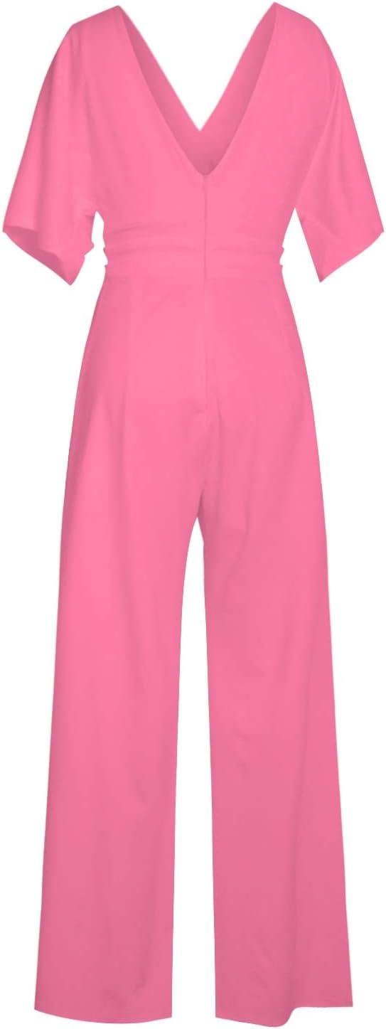 Eleganter Jumpsuit mit V-Ausschnitt