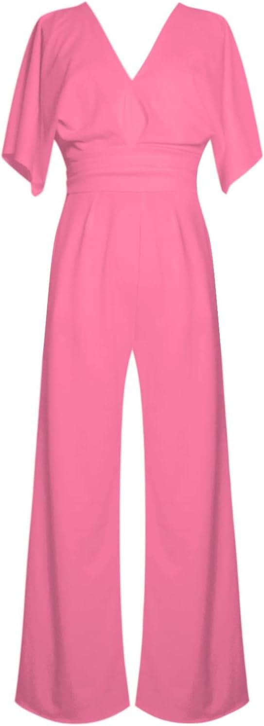 Eleganter Jumpsuit mit V-Ausschnitt
