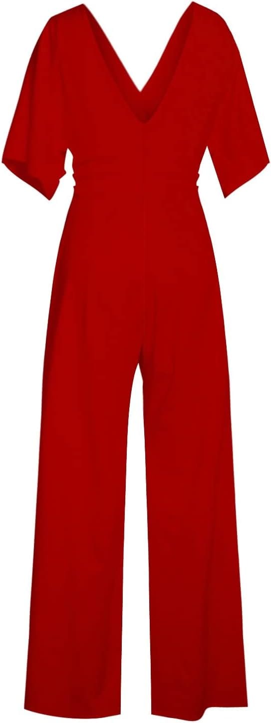 Eleganter Jumpsuit mit V-Ausschnitt
