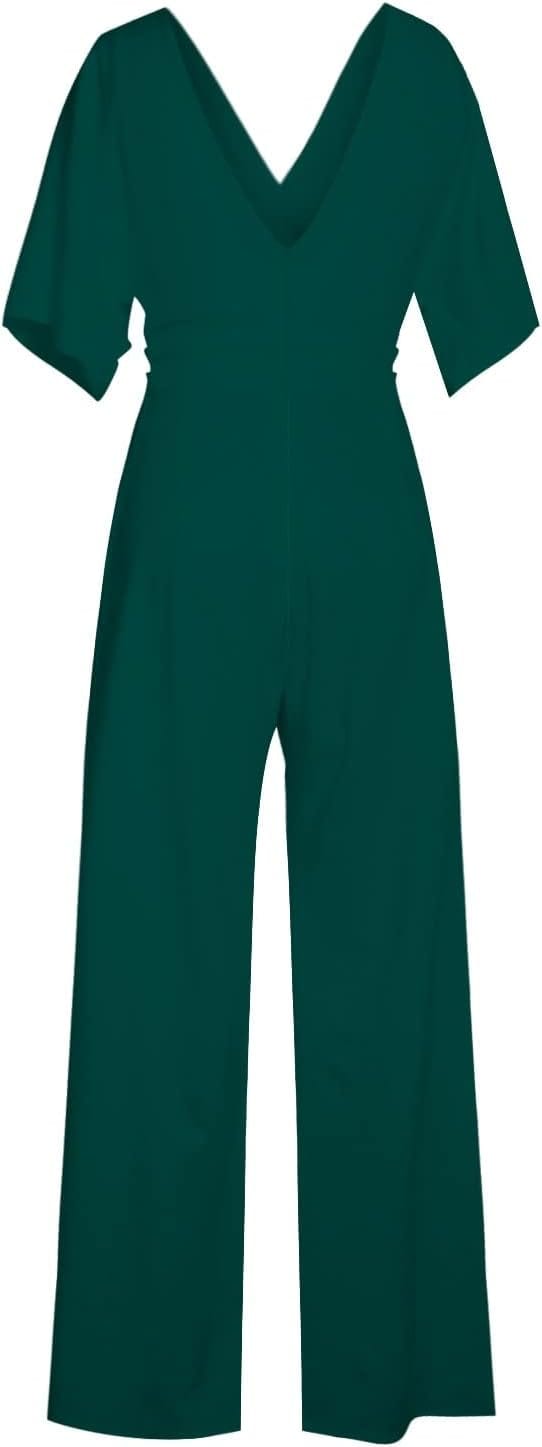 Eleganter Jumpsuit mit V-Ausschnitt