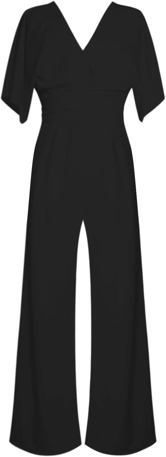 Eleganter Jumpsuit mit V-Ausschnitt