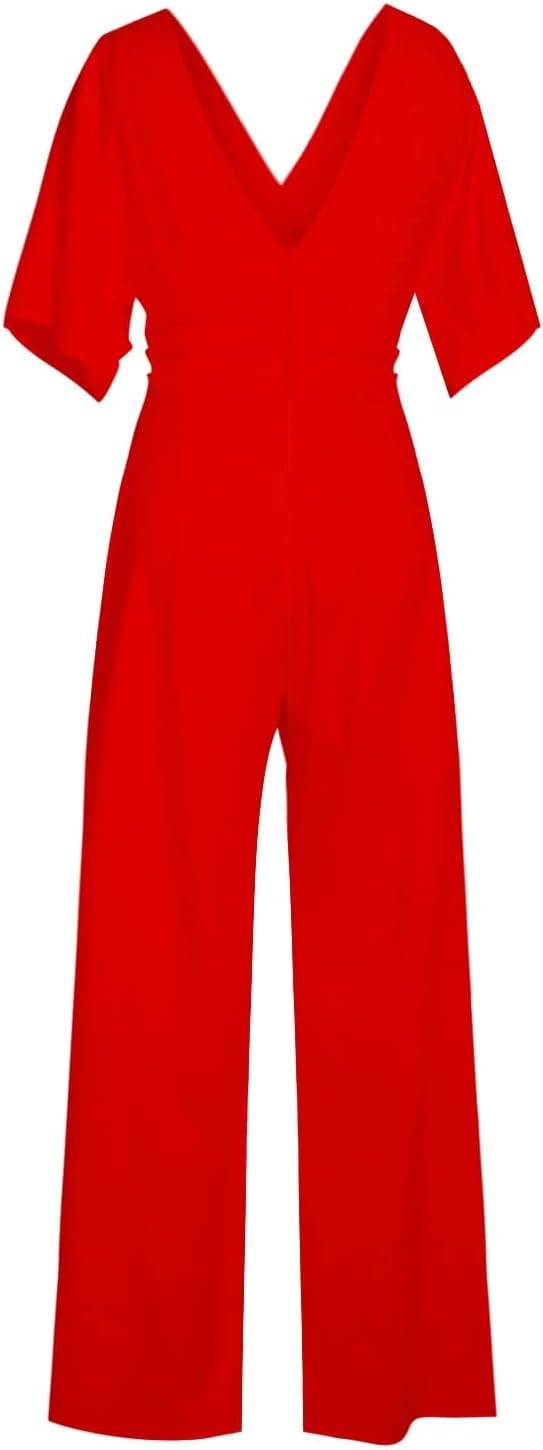 Eleganter Jumpsuit mit V-Ausschnitt