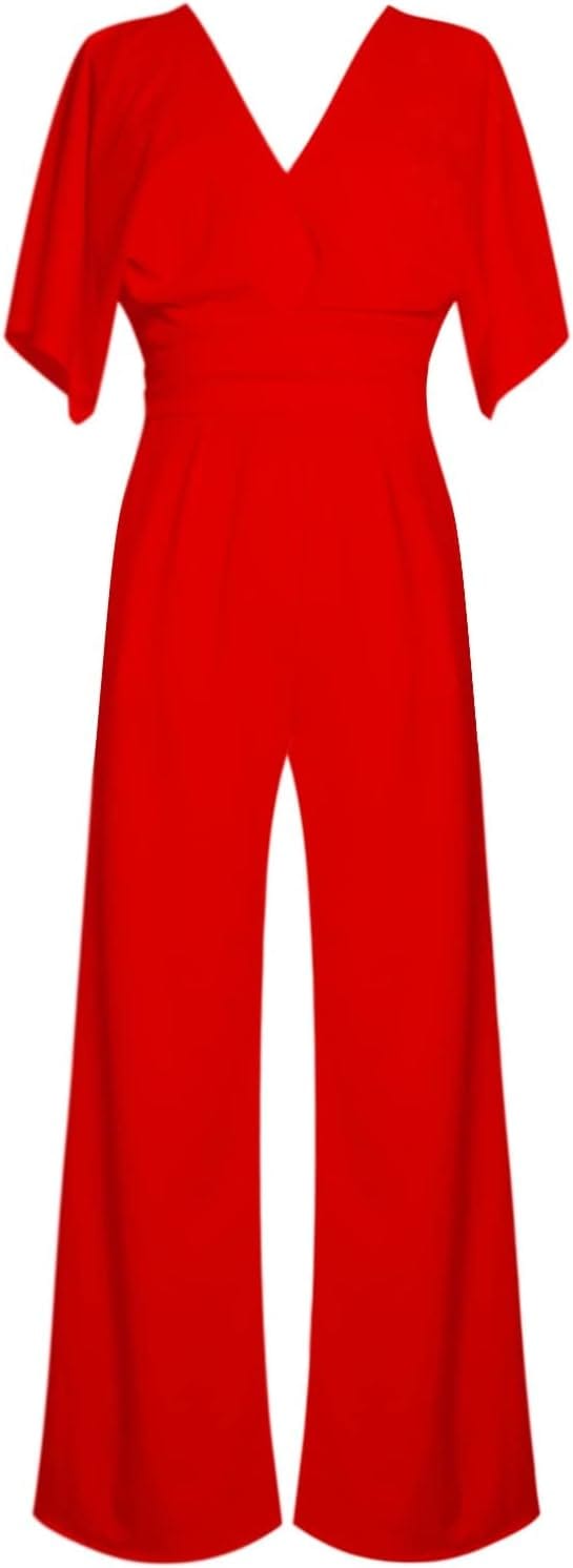 Eleganter Jumpsuit mit V-Ausschnitt