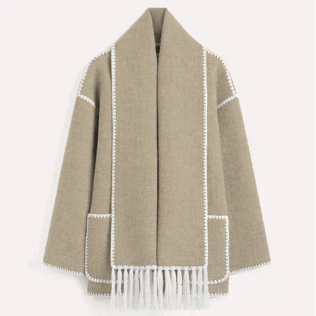 W&W Mode - Statement-Jacke mit Halstuch