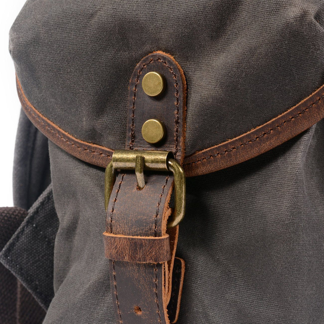 W&W Mode | Canvas Leder Rucksack - Nachhaltig und stilvoll für den täglichen Gebrauch