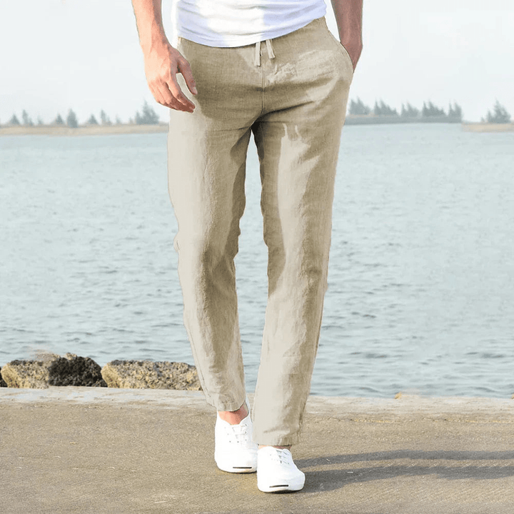 W&W Mode | Stilvolle Herren Hose Leinen Sommerhose Für Männer Leichter Stoff