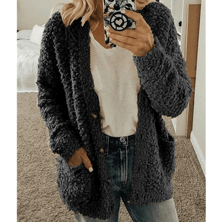 W&W Mode | Weicher Strickjacke Warmer Damenpullover Flauschiges Design