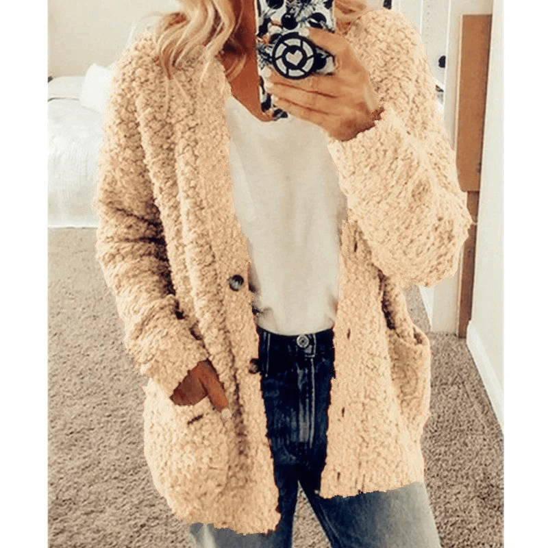 W&W Mode | Weicher Strickjacke Warmer Damenpullover Flauschiges Design