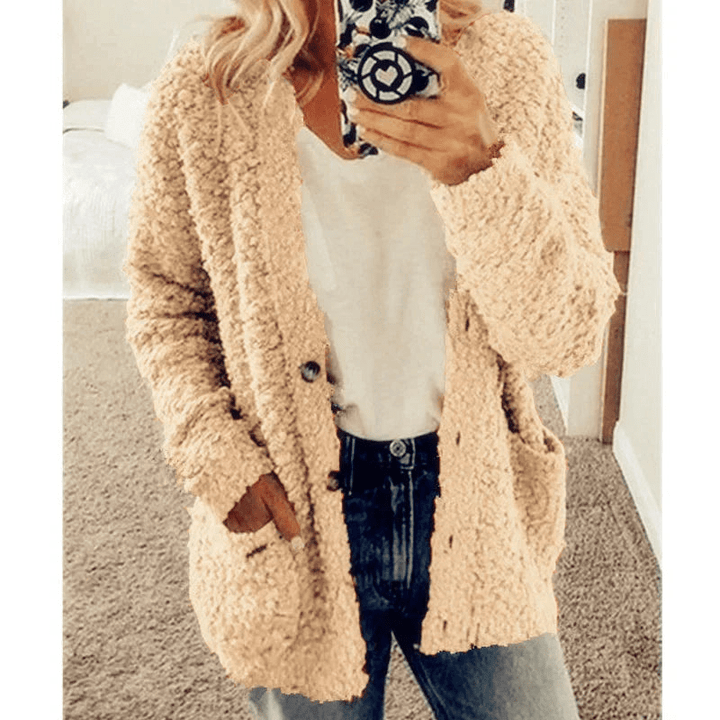 W&W Mode | Weicher Strickjacke Warmer Damenpullover Flauschiges Design