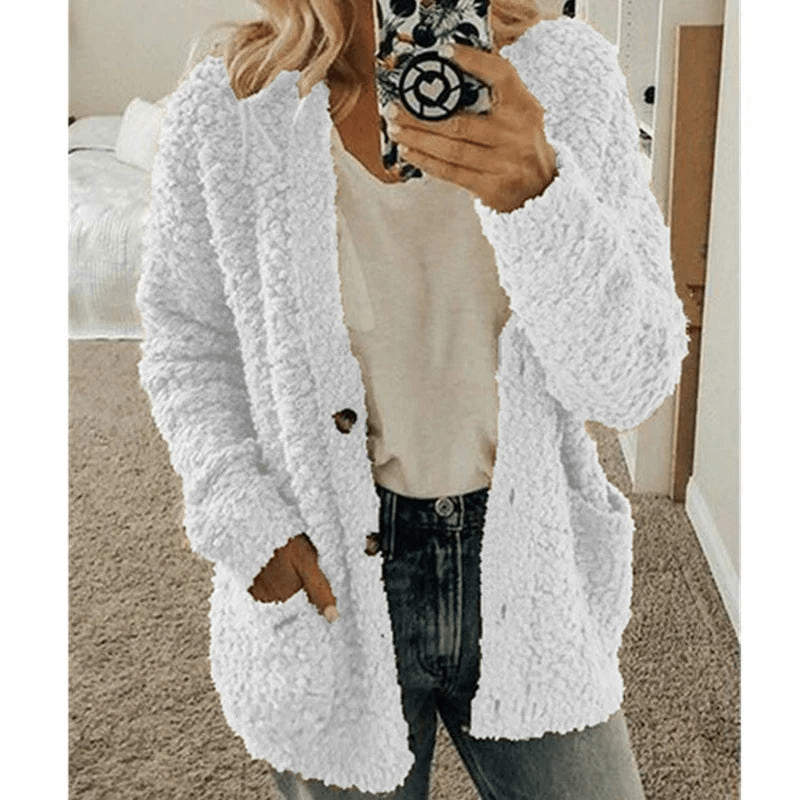 W&W Mode | Weicher Strickjacke Warmer Damenpullover Flauschiges Design