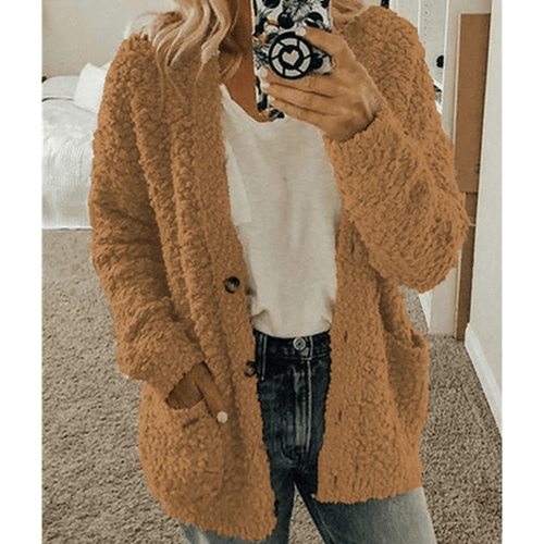 W&W Mode | Weicher Strickjacke Warmer Damenpullover Flauschiges Design