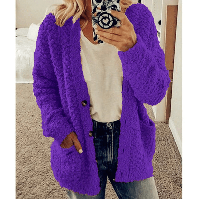 W&W Mode | Weicher Strickjacke Warmer Damenpullover Flauschiges Design