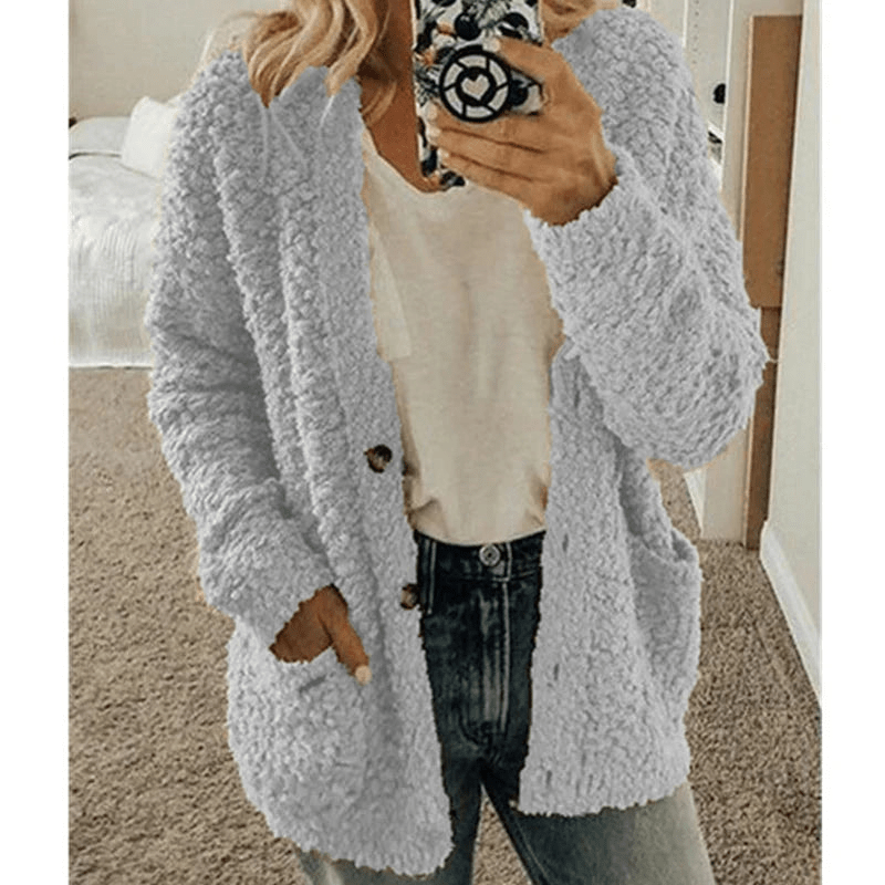 W&W Mode | Weicher Strickjacke Warmer Damenpullover Flauschiges Design