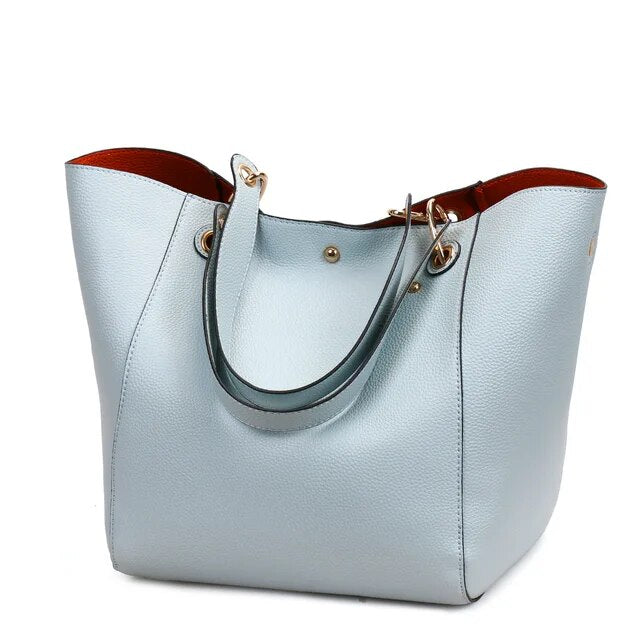 Damen PU-Ledertasche mit mehreren Innenfächern und Schulterriemen