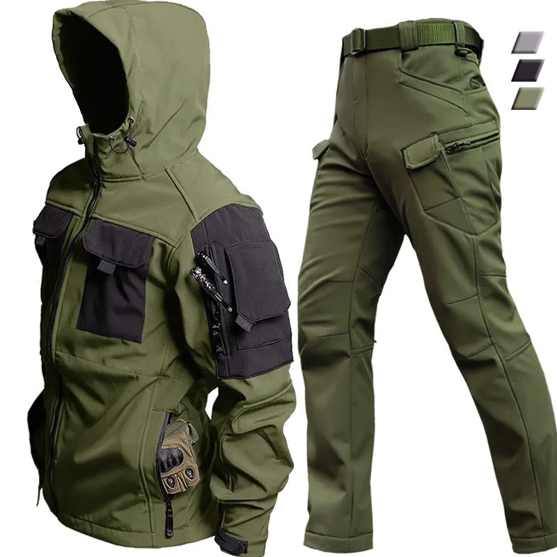 W&W Mode | Herren Outdoor Taktik Kapuzenjacke Und Cargo Hosen Satz