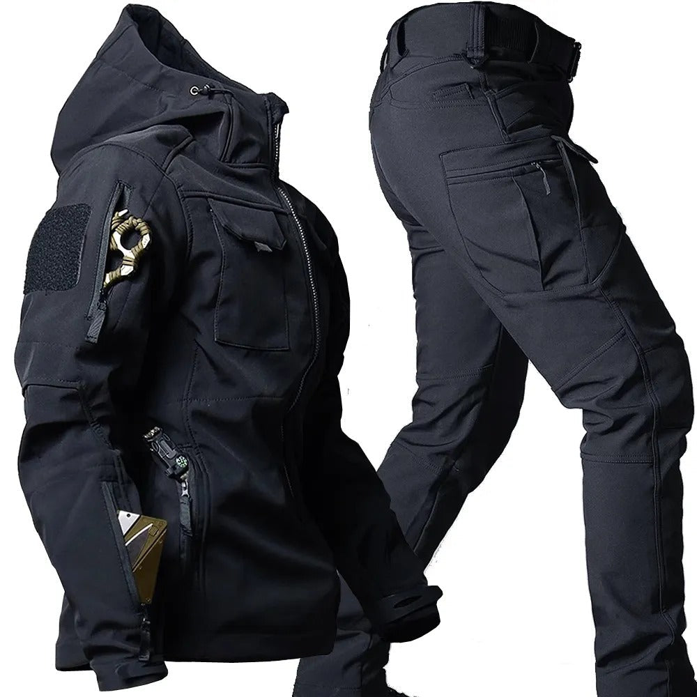 W&W Mode | Herren Outdoor Taktik Kapuzenjacke Und Cargo Hosen Satz