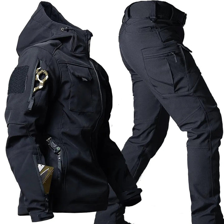 W&W Mode | Herren Outdoor Taktik Kapuzenjacke Und Cargo Hosen Satz
