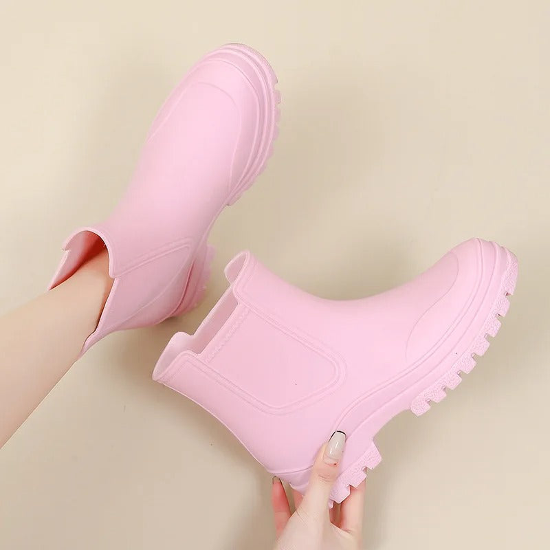W&W Mode | Luxuriöse Halbhohe Wasserdichte Regenstiefel Für Frauen