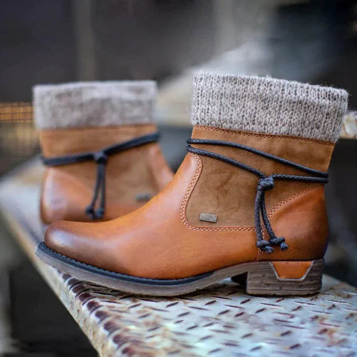 W&W Mode – Lederne Herbst-Stiefeletten