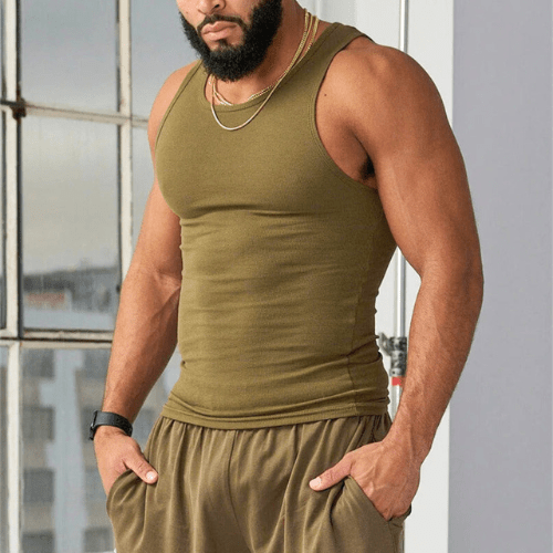 W&W Mode | Ärmelloses Fit T-Shirt Herren Bequem Und Schnelltrocknendes Material