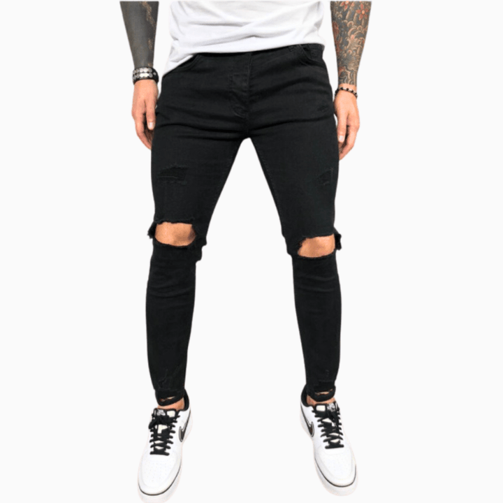 W&W Mode | Herrenhose Trendy Skinny Jeans Mit Rissen Bequem & Stretch