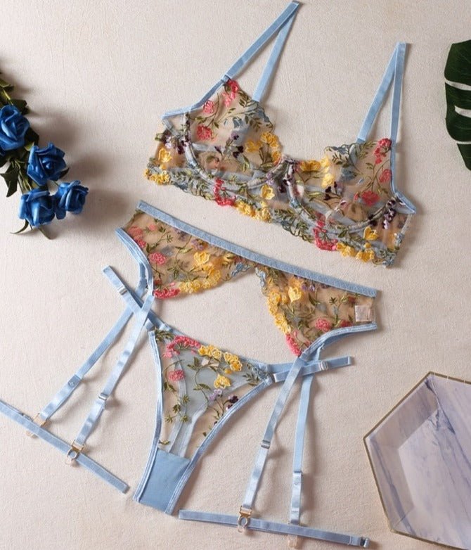 W&W Mode | 3-teiliges Französisches Lingerie-Set für sinnliche Eleganz
