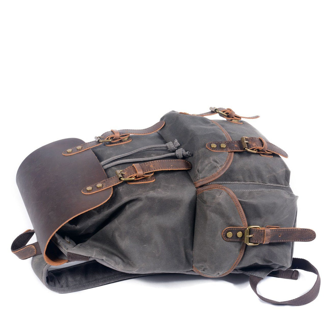 W&W Mode | Canvas Leder Rucksack - Nachhaltig und stilvoll für den täglichen Gebrauch