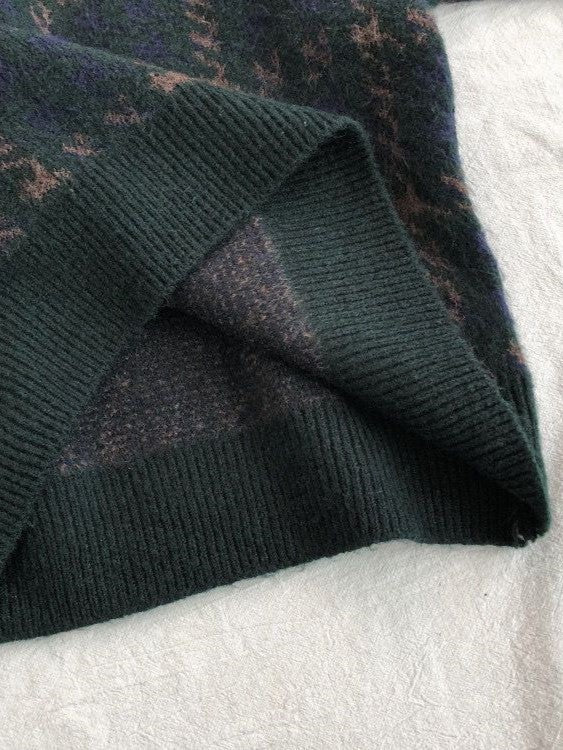 W&W Mode | Vintage gestrickter Pullover mit Karomuster