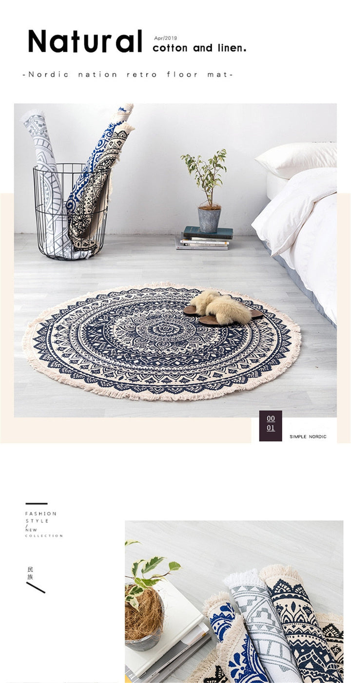 W&W Mode | Boho Stil Quasten Strandteppich