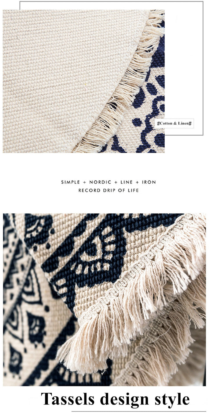 W&W Mode | Boho Stil Quasten Strandteppich