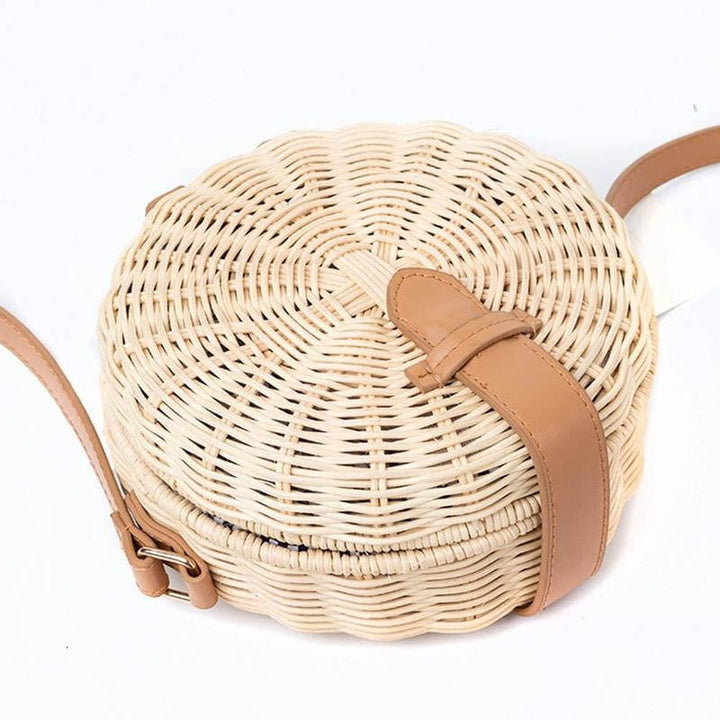 W&W Mode | Handgewebte Rattan Bambus Seitentasche