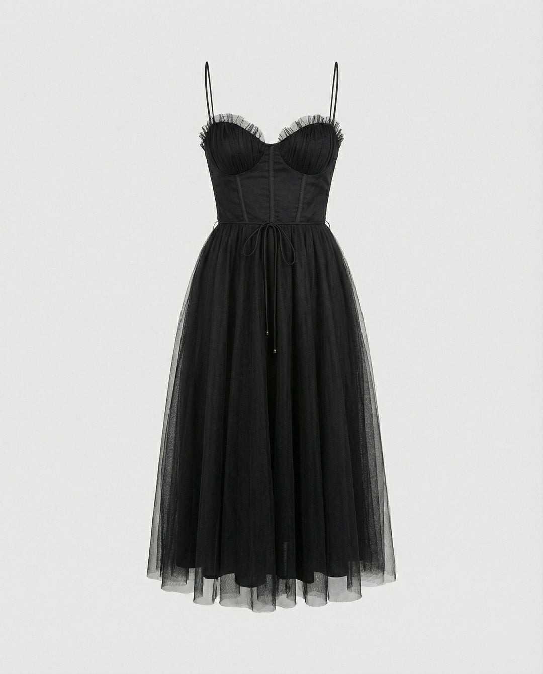 Damen Festkleid mit fließender Silhouette und betonter Taille