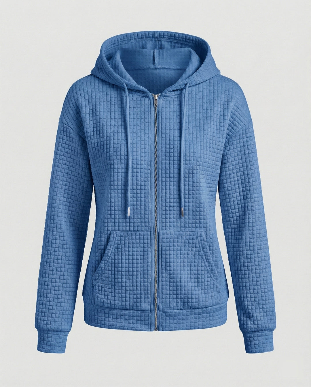 Damen Fleecejacke mit strukturiertem Waffelmuster W&W Mode