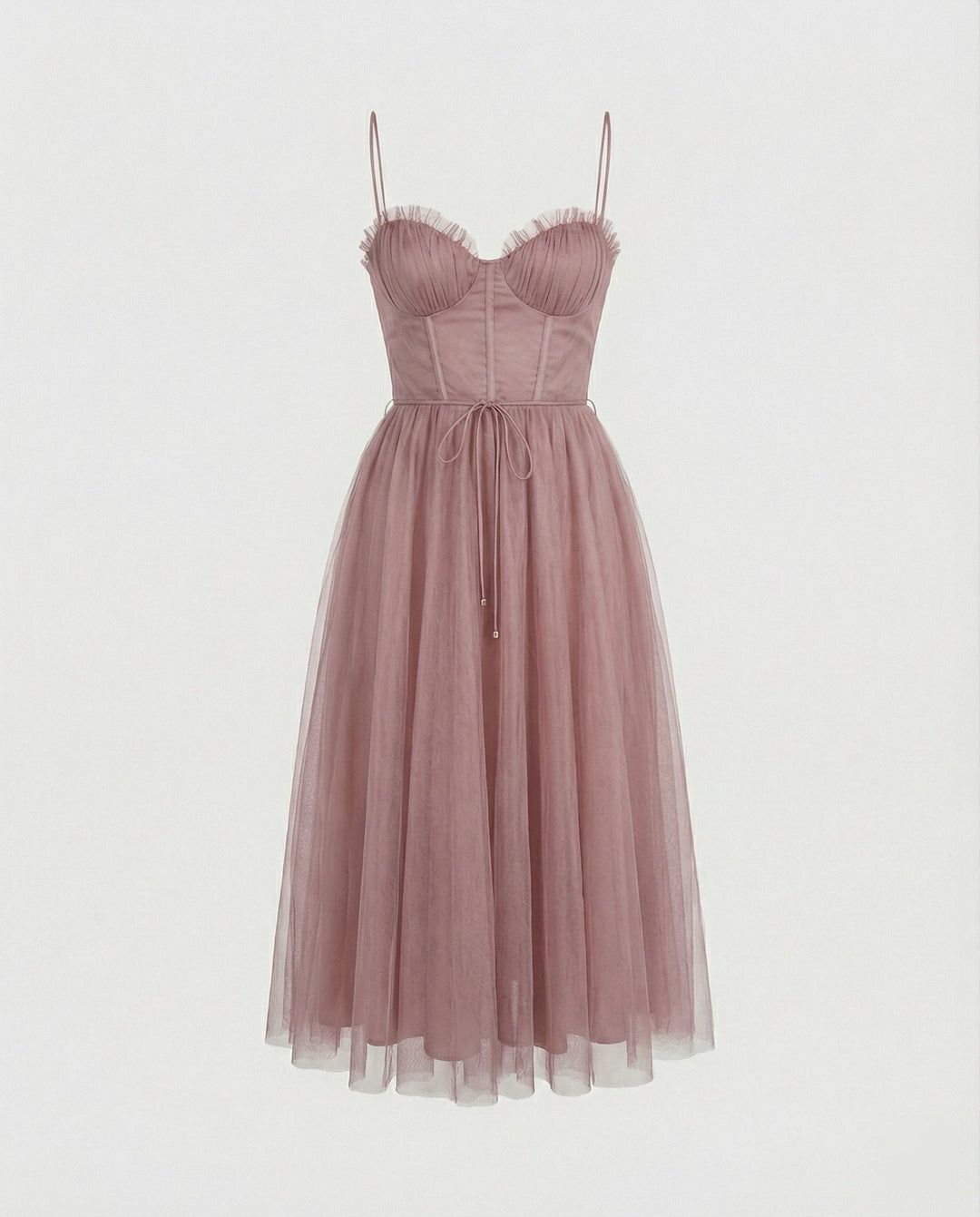 Damen Festkleid mit fließender Silhouette und betonter Taille
