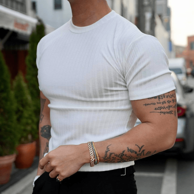 W&W Mode | T-Shirt Herren Flex Fit Baumwoll T-Shirt Für Lässige Outfits & Sportlich