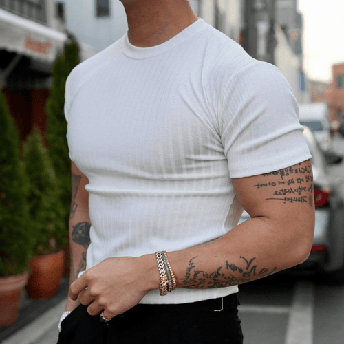 W&W Mode | T-Shirt Herren Flex Fit Baumwoll T-Shirt Für Lässige Outfits & Sportlich