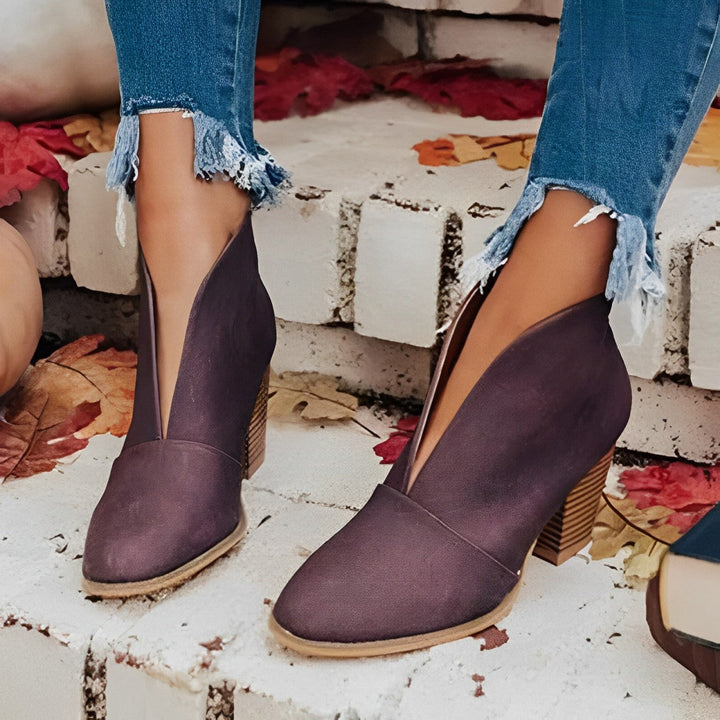 W&W Mode | Bequeme Stiefelette mit Trendigem Blockabsatz für Luxuriösen Style