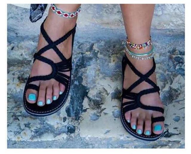 W&W Mode | Seil Knoten Fußflachsandalen