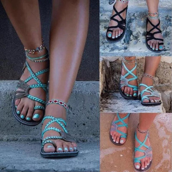 W&W Mode | Seil Knoten Fußflachsandalen