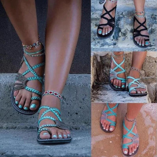 W&W Mode | Seil Knoten Fußflachsandalen