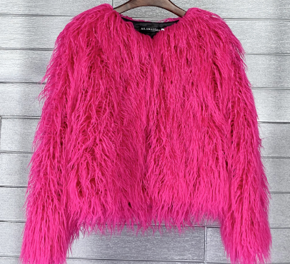 W&W Mode Boho-Kunstpelzmantel