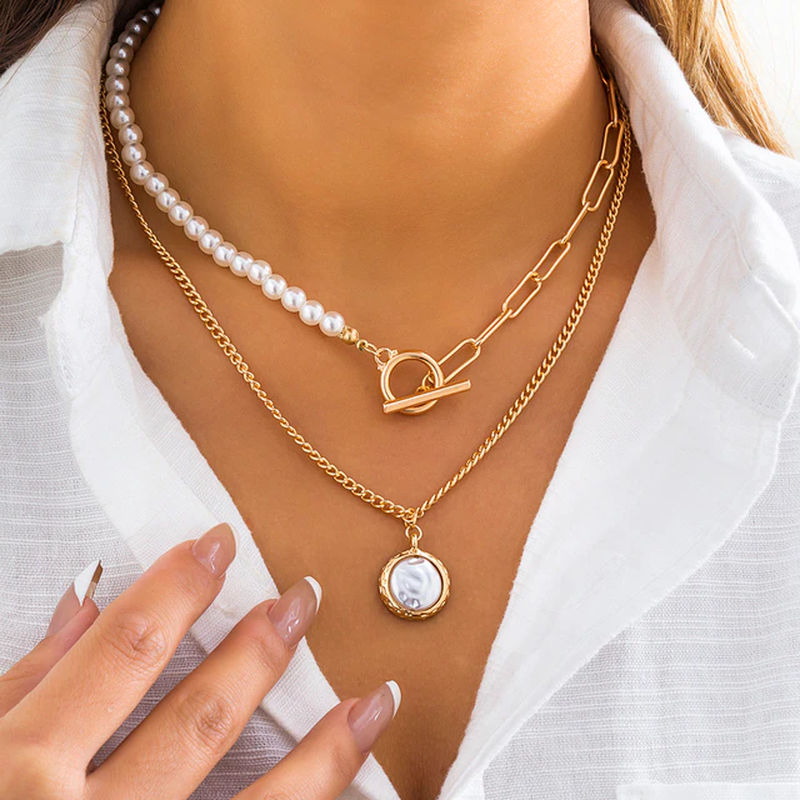 W&W Mode | Set - eleganter geschichteter Damenschmuck