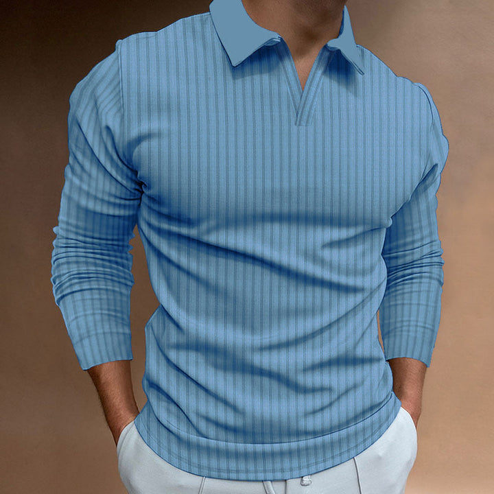 W&W Mode - Lässiger Herrenpullover mit V-Ausschnitt