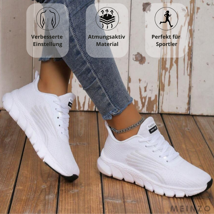 W&W Mode | Gestreifte Schnürschuhe - Weiche Sohlen