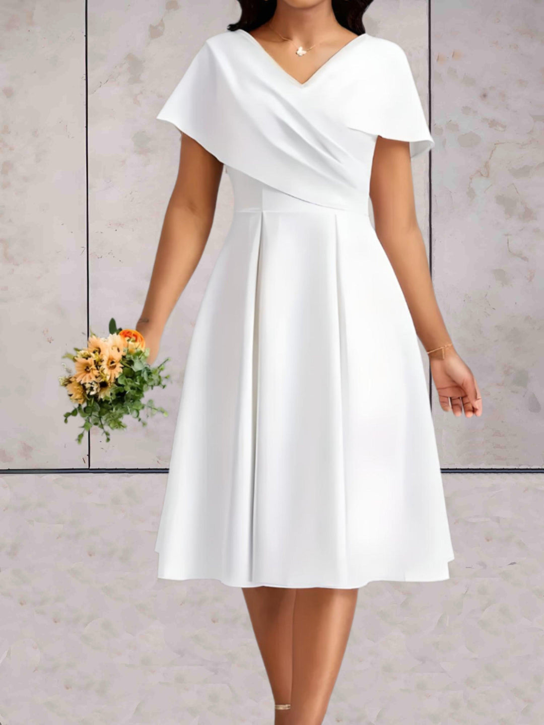 W&W Mode - Minimalistisches Mini-Brautkleid
