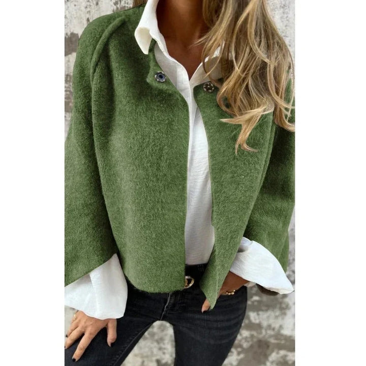 – Stilvolle mittellange Jacke