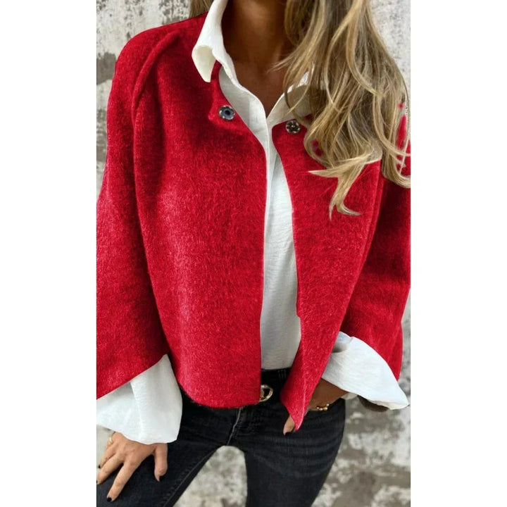 – Stilvolle mittellange Jacke